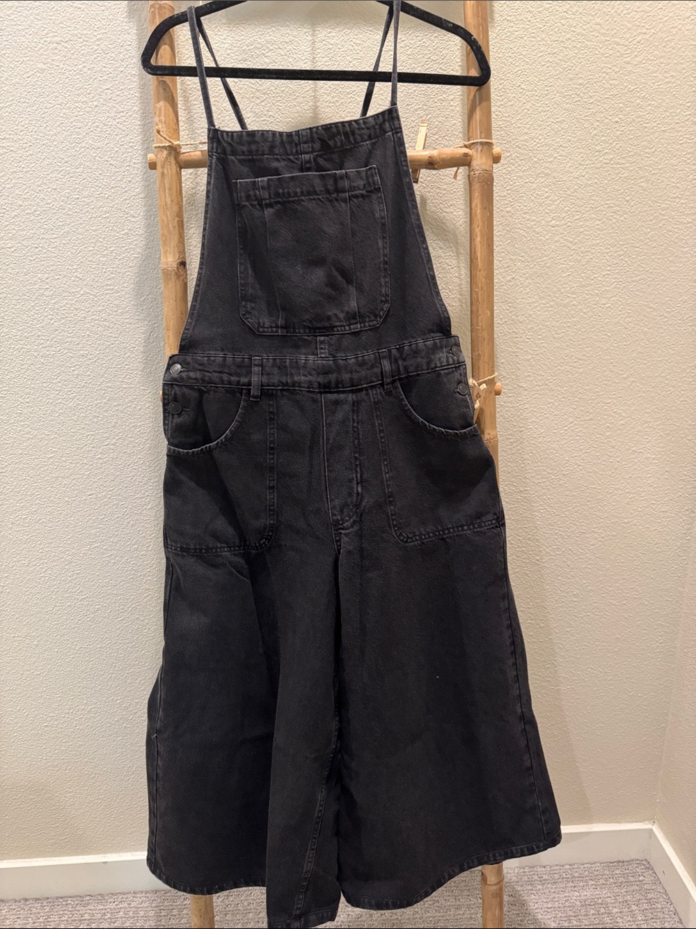 We The Free Black Denim Overalls - Women’s Wide-Leg Bib Jumpsuit